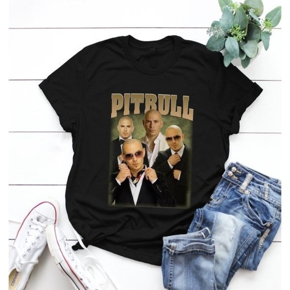 Pitbull Hip Hop Party Music Fan Graphic T-Shirt